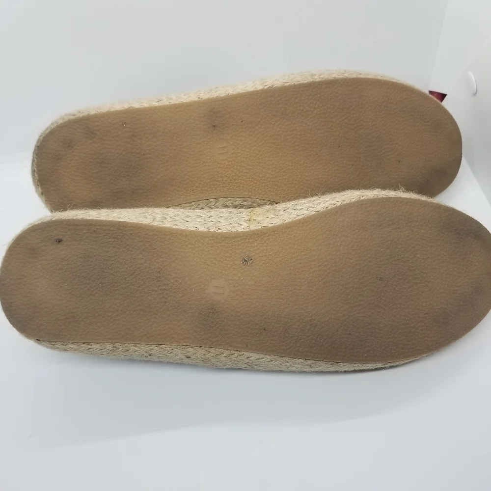 Seven7 Cape Azul espadrille platinum snake print loafer size 11